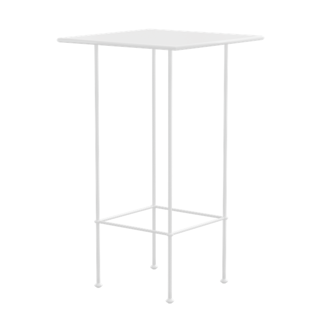 Gigi Bar Table - White Timber Laminate Top - 60cm Sq 